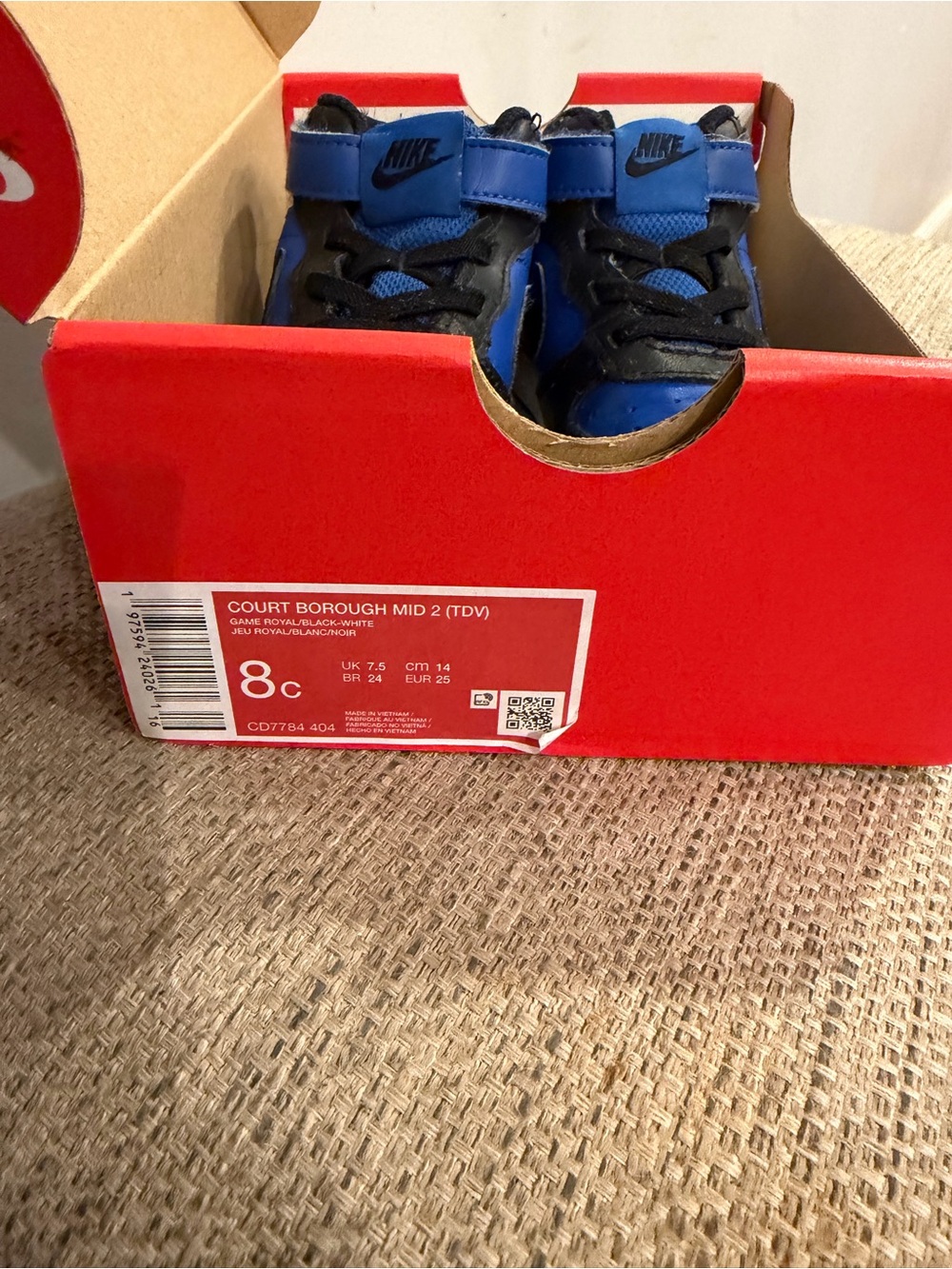 Nike Kids Blue and Black High-Top Sneakers